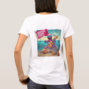 Galveston Ukulele Kvinnors T-shirt F&B Octopus