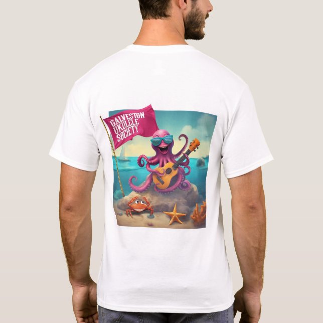 Galveston Ukulele Manar s T-shirt F&B Octopus (Baksida)