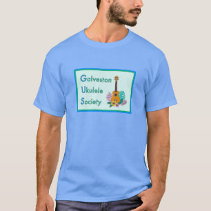 Galveston Ukulele Society GUS Logotyp T-Shir T Shirt