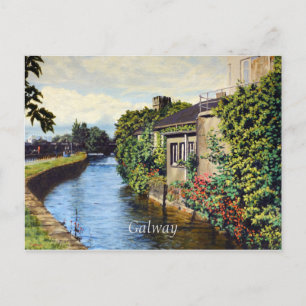Galway City Ireland Scenia Canal View Vykort