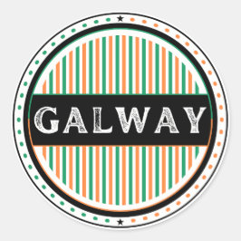 Galway City Pride Emblem – Irish Identity Runt Klistermärke