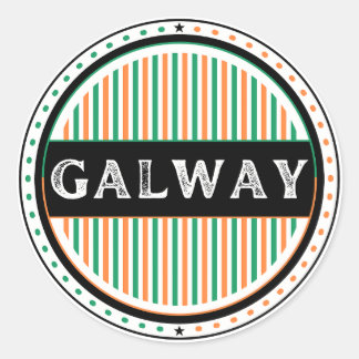 Galway City Pride Emblem – Irish Identity Runt Klistermärke