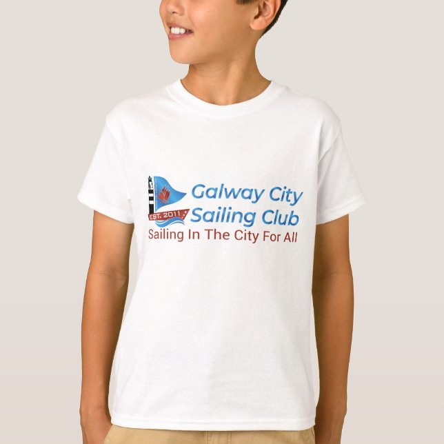 Galway City Sailing Klubb Logotyp Gradient T Shirt (Framsida)