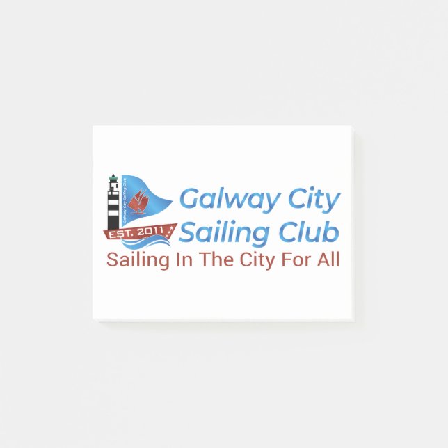 Galway City Sailing Klubb Post-it Block (Framsida)