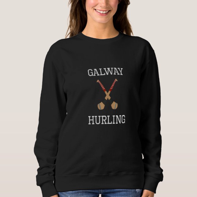 Galway Hurling Irish County Ireland Hurling T Shirt (Framsida)