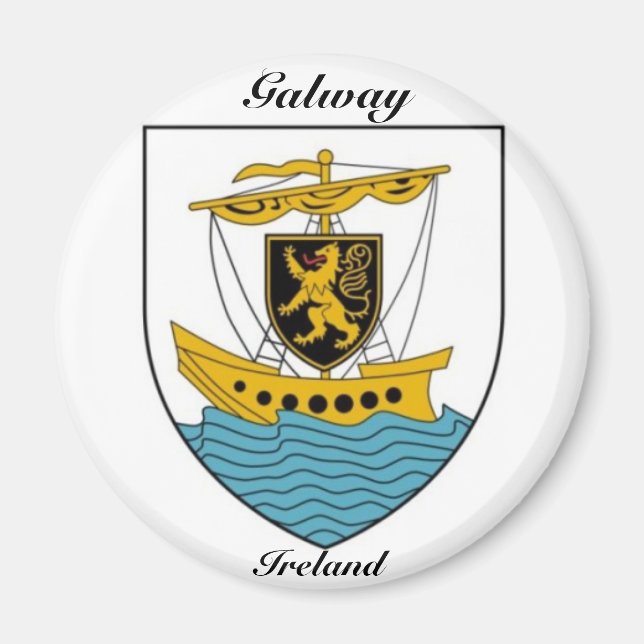 Galway Ireland antique frakt jackar av arm Magnet (Framsidan)