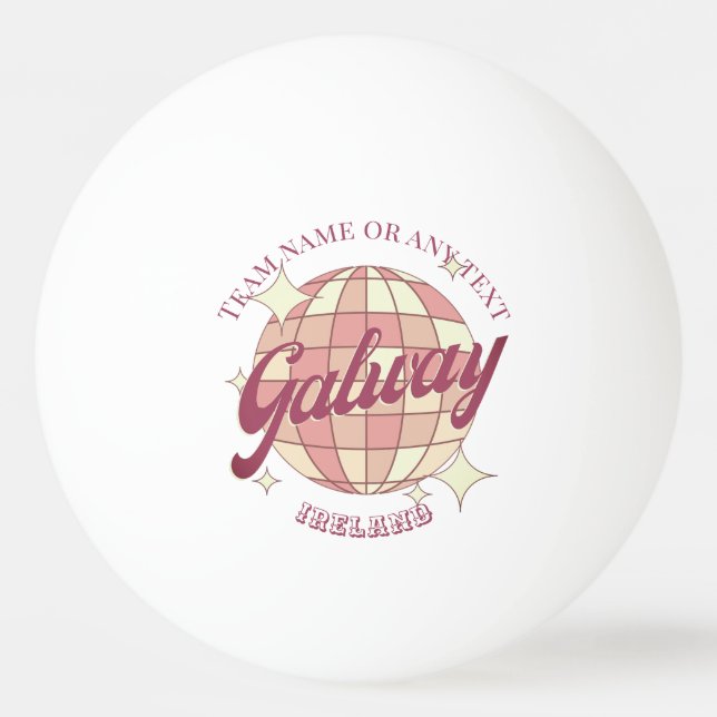 Galway Ireland City bord tennis Pingisboll (Framsidan)