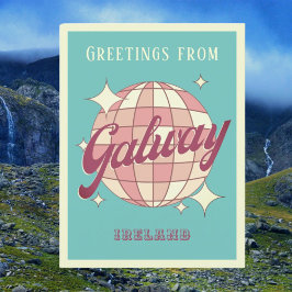 Galway Ireland Retro Vintage Postcard Vykort