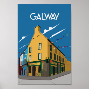 Galway, Irlands reseaffisch Poster