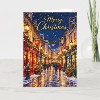 Galway Snöig julkväll Helgkort