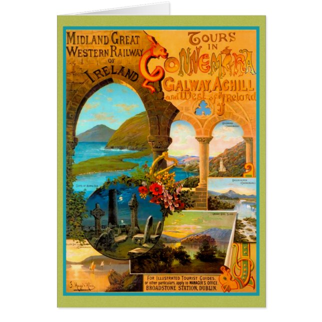 Galway Travel Poster Hälsningskort (Framsidan)