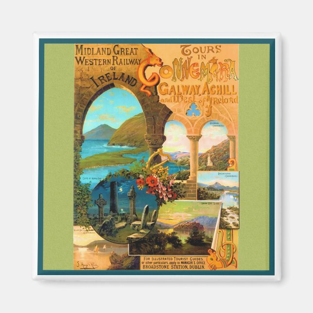 Galway Travel Poster Magnet (Framsidan)