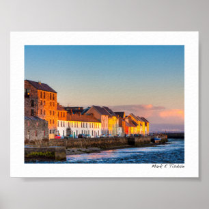 Galways vattenfront vid Sunset - Irland - Mini Poster