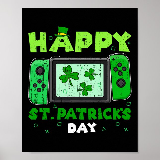 Gam för spelkontroll Shamrock St patricks day Game Poster (Framsidan)