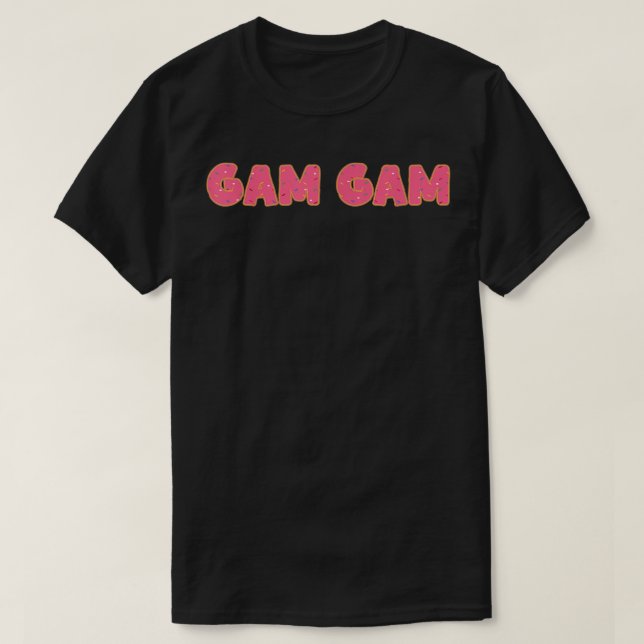 Gam Gam Donut Grandmor Doughnut Älskare Party  T Shirt (Design framsida)