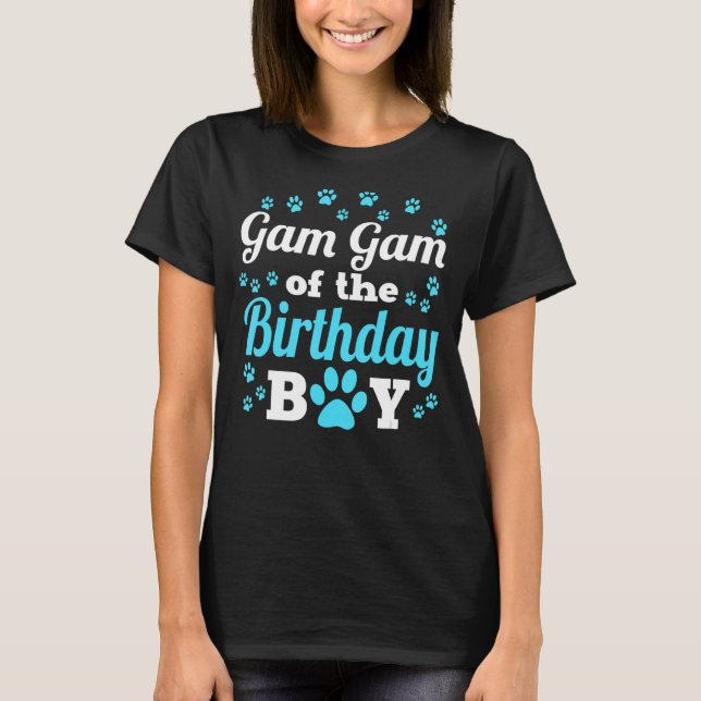 Gam Gam från födelsedagspojken Hund Tass Bday Part T Shirt (Framsida)