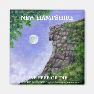 GAMAL MAN AV magneten 2 för BERGNew Hampshire Magnet