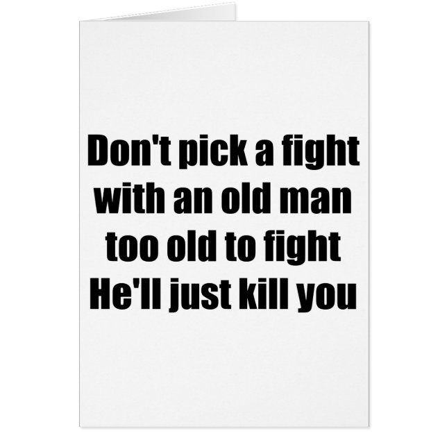 Gamal man hälsningskort (Framsidan)