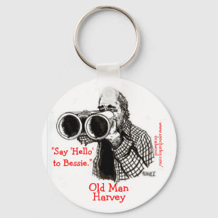 Gamal man Harvey - Ann Charles Deadwood Keychain Nyckelring