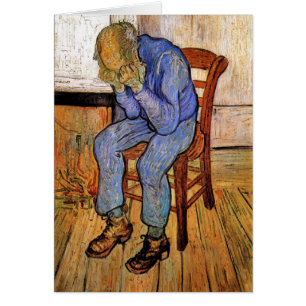 Gamal man i sorg av Vincent Van Gogh 1890 Hälsningskort