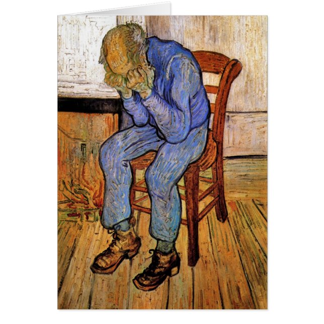 Gamal man i sorg av Vincent Van Gogh 1890 Hälsningskort (Framsidan)