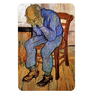 Gamal man i sorg av Vincent Van Gogh 1890 Magnet