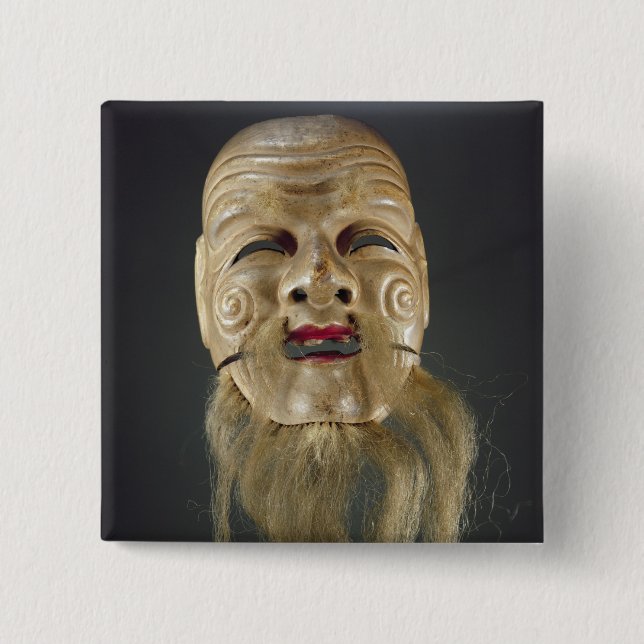 Gamal man maskerar, den Noh theatren Knapp (Framsida)