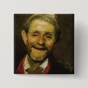 Gamal man som skrattar, 1881 knapp