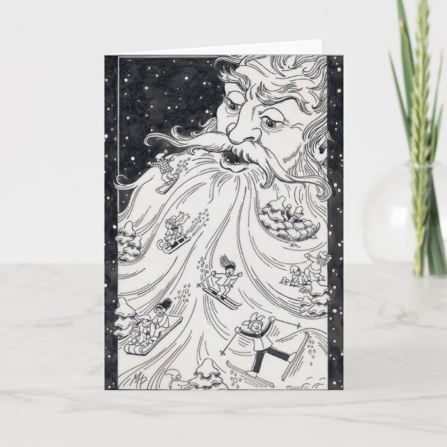 Gamal manvinter helgkort (Framsida)