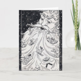 Gamal manvinter helgkort