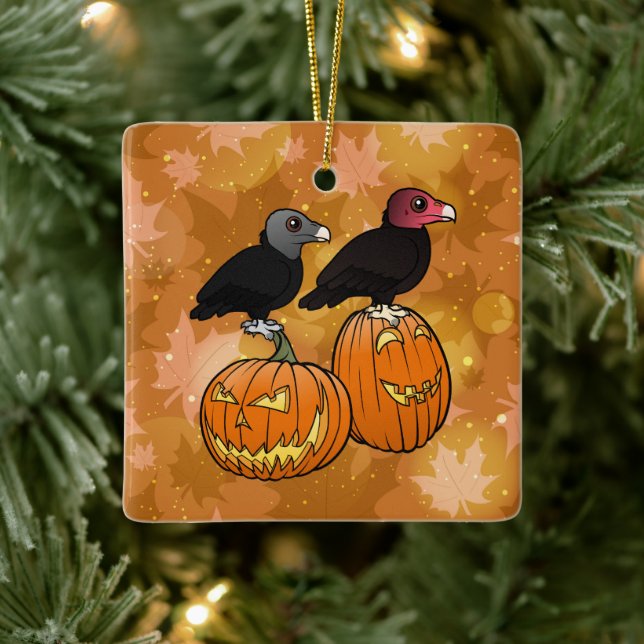 Gamarna firar Halloween! Julgransprydnad Keramik (Träd)