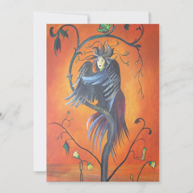 Gamaun, det profetiska fågelet med ruffade fjädrar (Framsida)