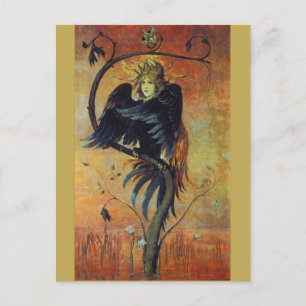 Gamayun: Prophet Bird Fantasy Art Vykort