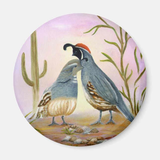 Gambel Quails Magnet (Framsidan)