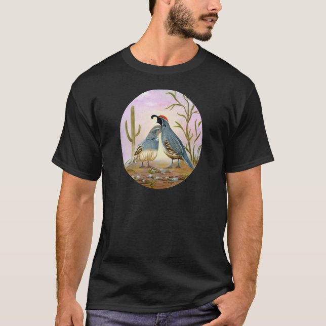 Gambel Quails Tee Shirt (Framsida)