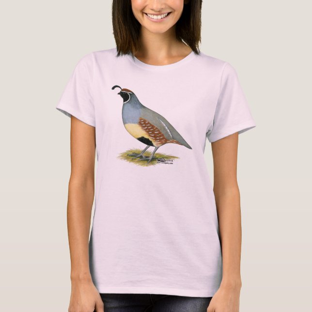 Gambels ökenvaktel tee (Framsida)
