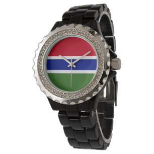 Gambia flagga armbandsur