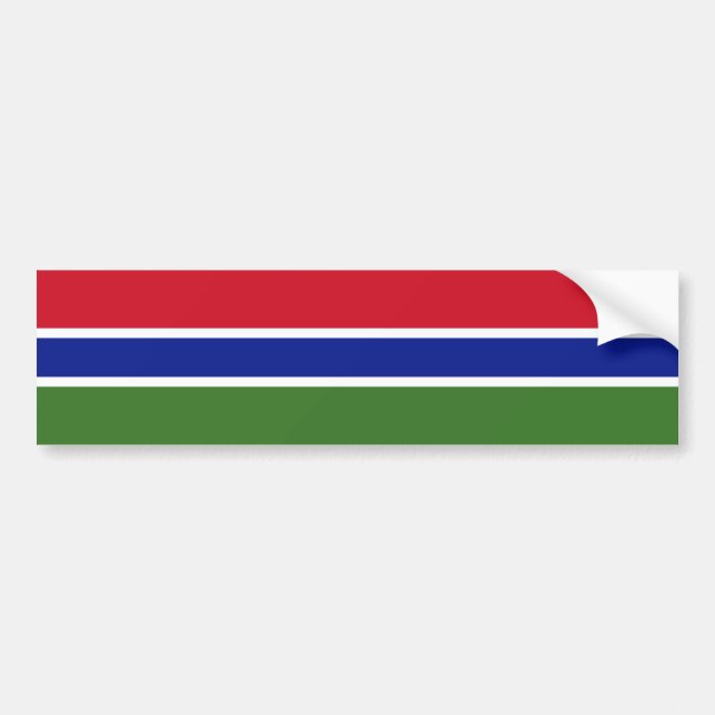 Gambia Flagga Bildekal (Framsidan)