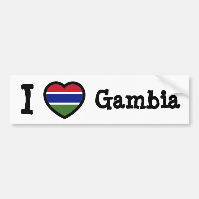 Gambia Flagga Bildekal (Framsidan)