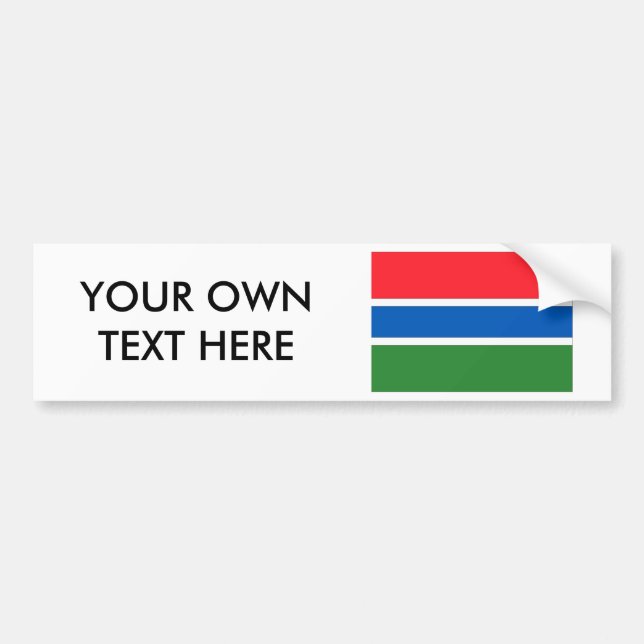 Gambia flagga bildekal (Framsidan)