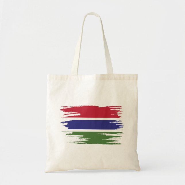 Gambia Flagga Brush Art Tygkasse (Framsidan)
