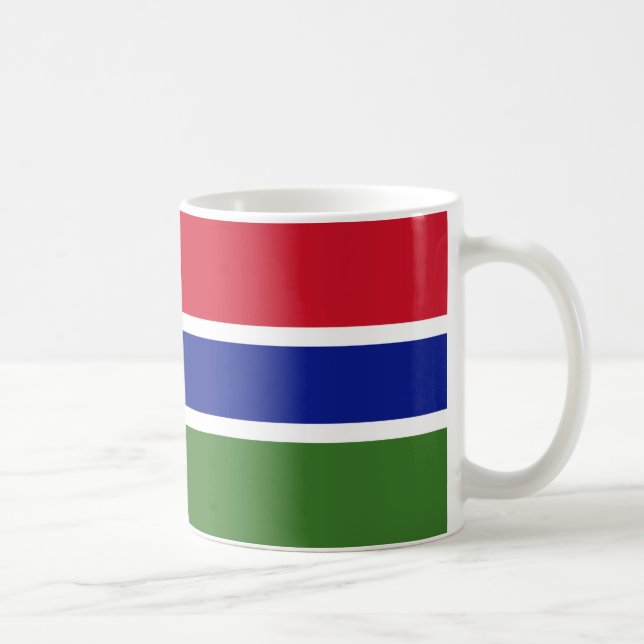 Gambia Flagga Ceramic Mugg (Höger)