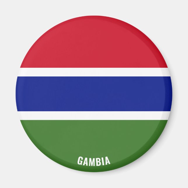 Gambia Flagga Charming Patriotic Magnet (Framsidan)