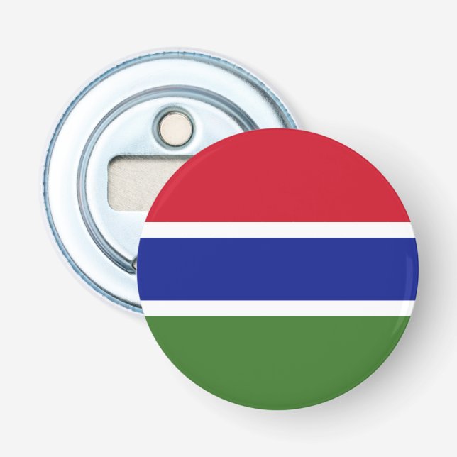 Gambia Flagga Flasköppnare (Framsidan)