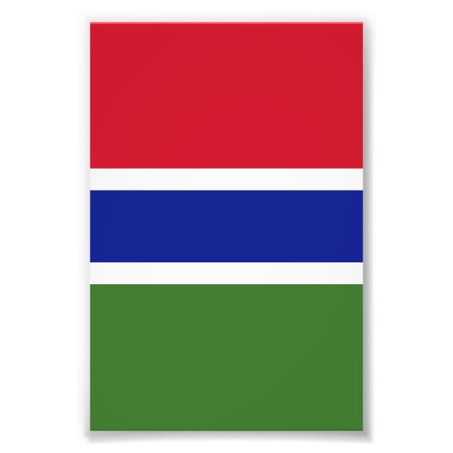 Gambia flagga fototryck (Framsidan)