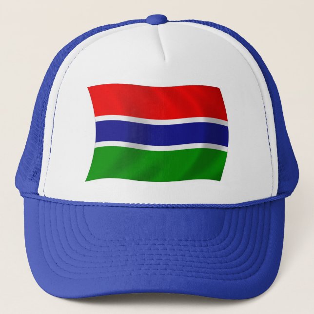 Gambia Flagga Hatt Truckerkeps (Framsida)