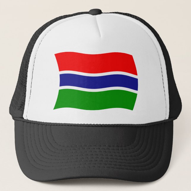 Gambia Flagga Hatt Truckerkeps (Framsida)