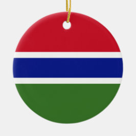 Gambia flagga julgransprydnad keramik