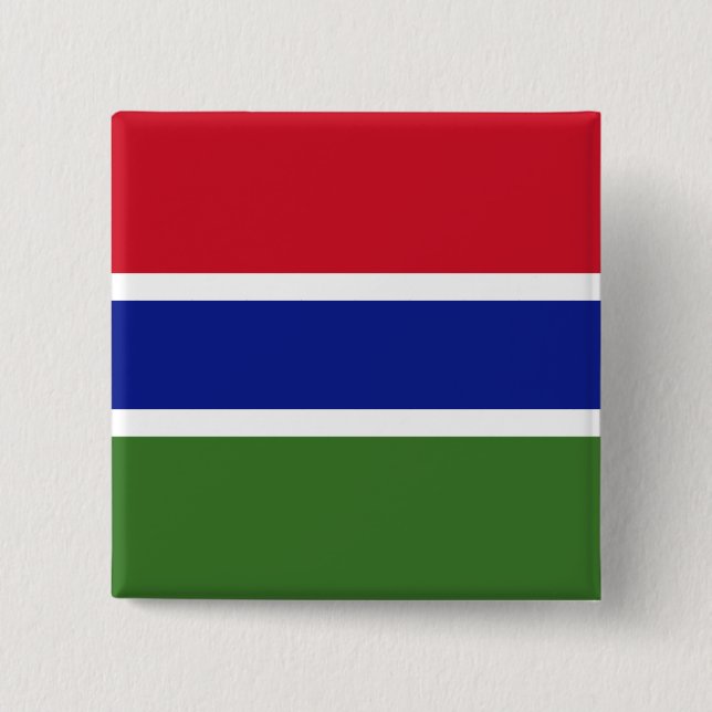 Gambia Flagga Knapp (Framsida)