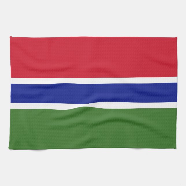 Gambia flagga kökshandduk (Horisontell)